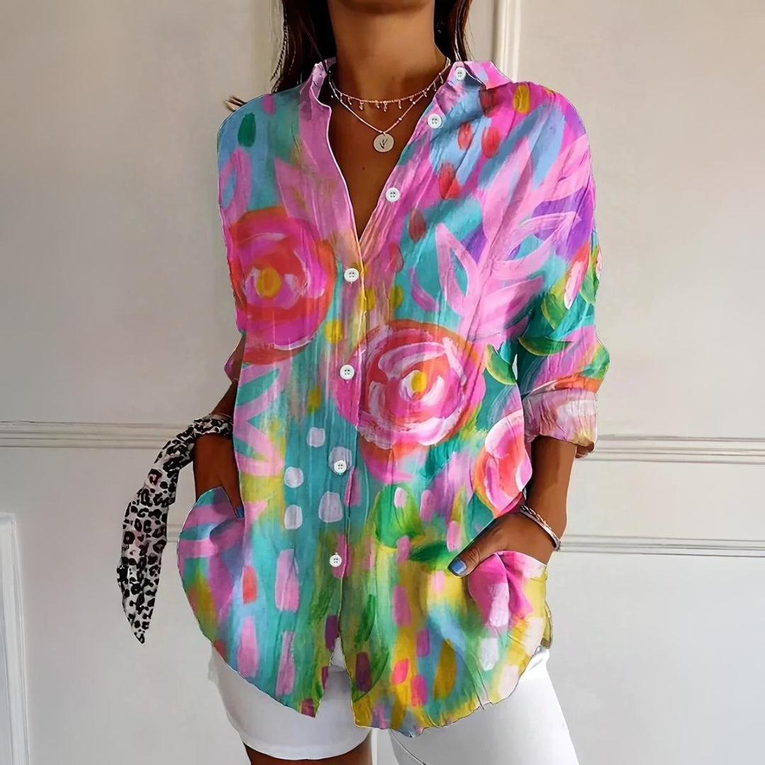 Selina | Blusa con estampado colorido