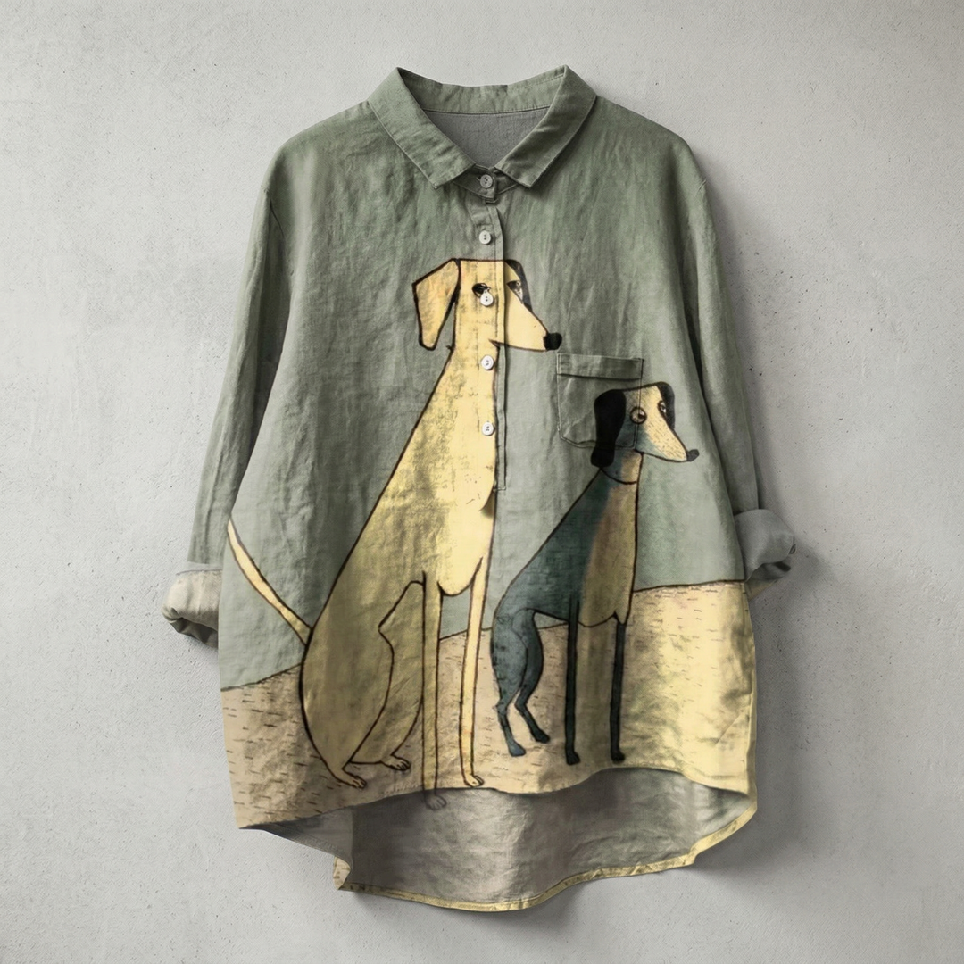 Camisa oversize con estampado gráfico
