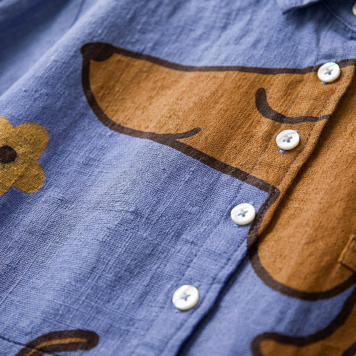 Camisa oversize con estampado gráfico