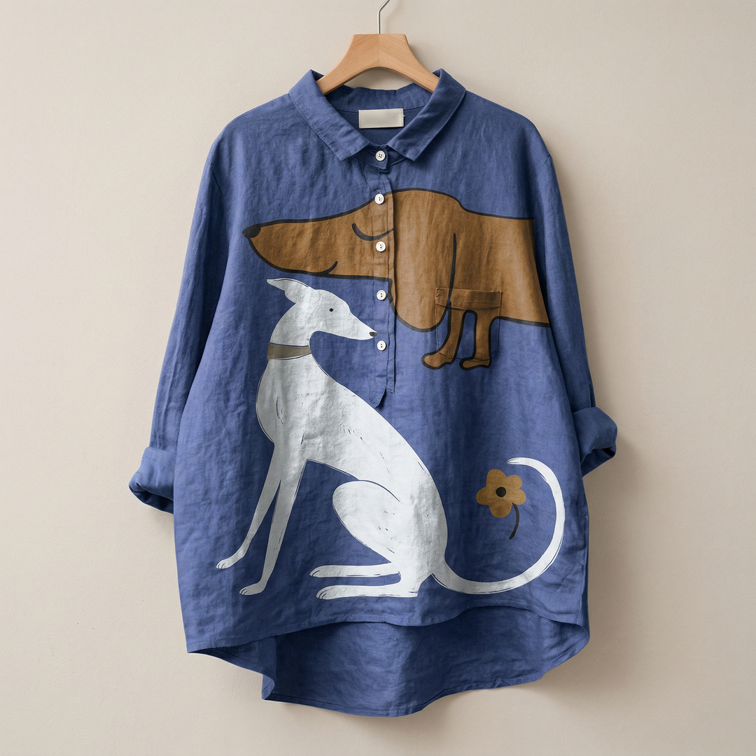 Camisa oversize con estampado gráfico