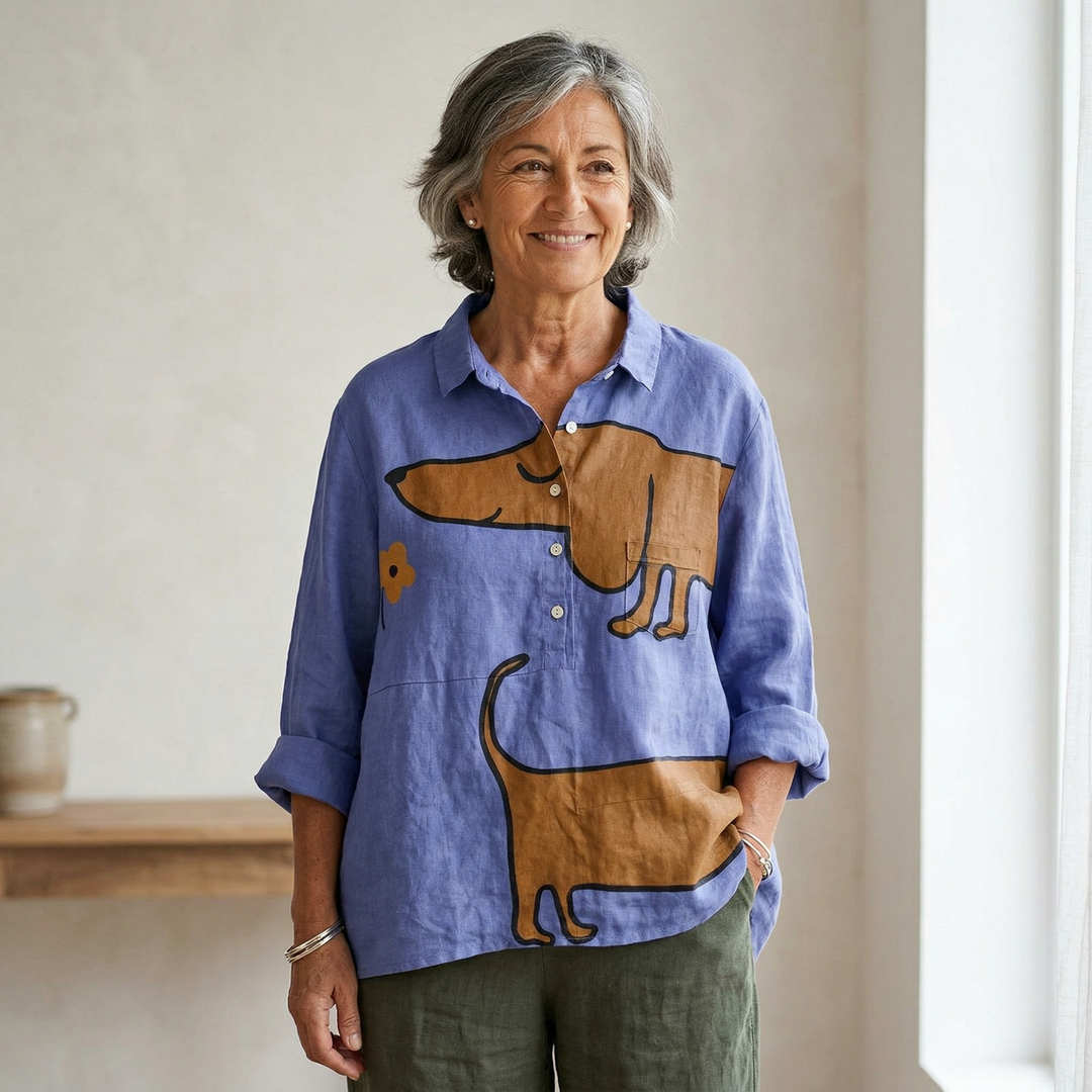 Camisa oversize con estampado gráfico