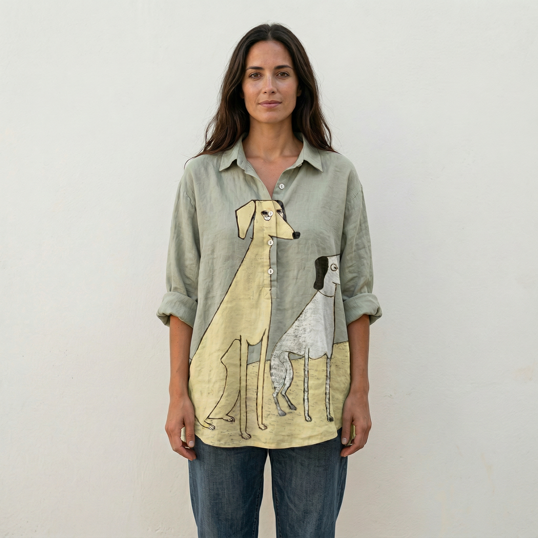 Camisa oversize con estampado gráfico