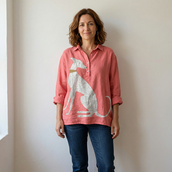 Camisa oversize con estampado gráfico